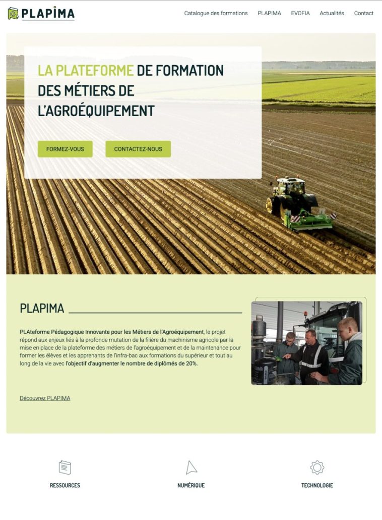 PLAPIMA une plateforme d’excellence pour transformer la formation en agroéquipement Site de plapima