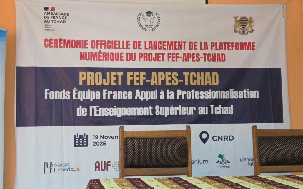 300 ressources Moodle partagées sur la plateforme numérique APES Tchad Cérémonie officielle de lancement de la plateforme numérique du projet FEF_APES-Tchad
